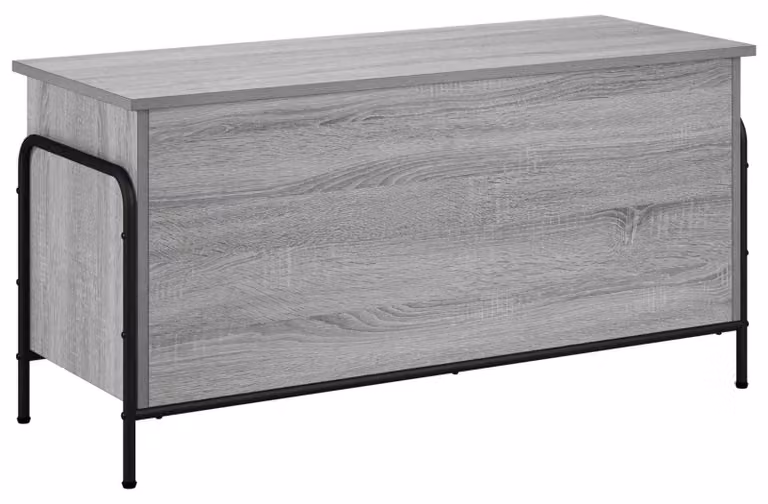 Contenitore portaoggetti Sonoma Grigio, dimensioni 80 x 40 x 49,5 cm, realizzato in materiale composito di legno