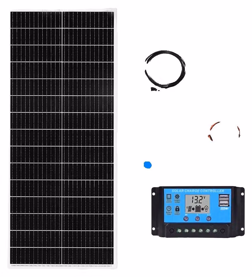 Pannello solare, potenza in uscita 100 W, tecnologia monocristallina, kit 12 V 100 W