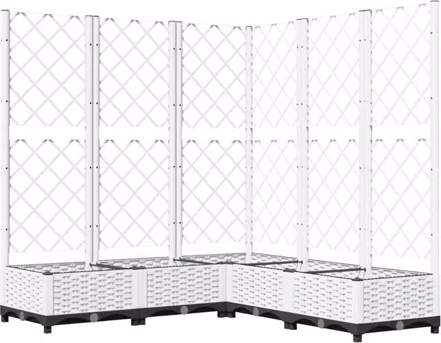 Fioriera con graticcio DESIGN IN bianca in plastica per piante rampicanti L: 120 cm, P: 120 cm, H: 121,5 cm – 1