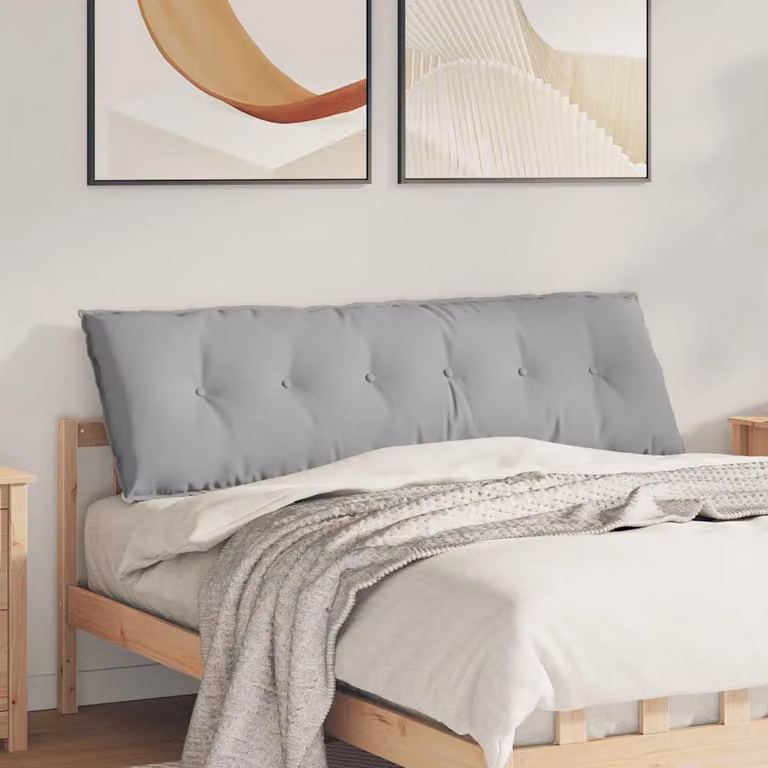 Cuscino per schiena ergonomico vidaXL Grigio, con rivestimento rimovibile in poliestere, L: 160 cm, P: 19 cm, H: 50 cm