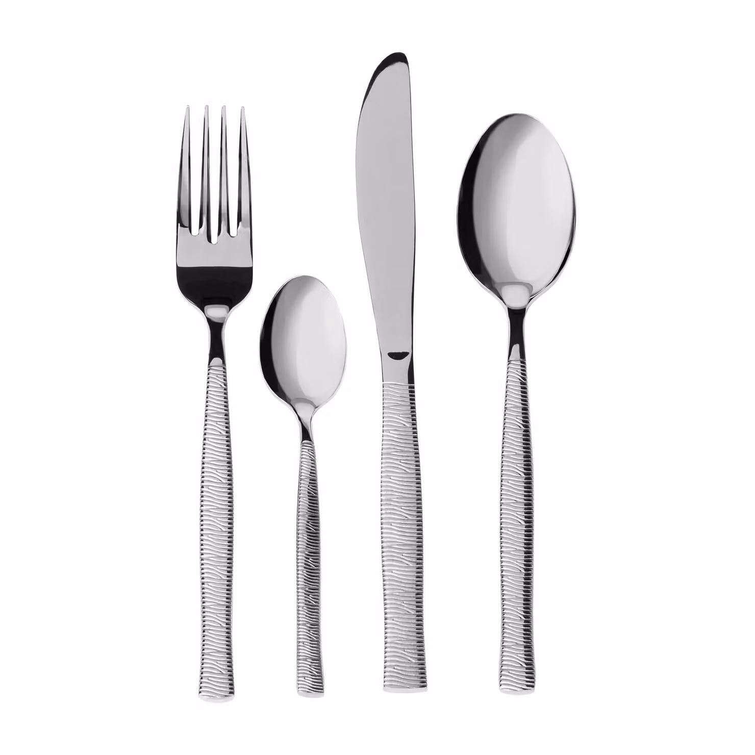 Gusto Casa Servizio posate in acciaio inox Linea Avlide, 24 pezzi, colore argento lucido