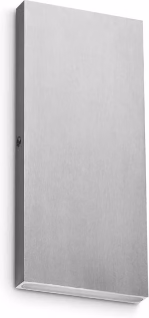 Lampada da parete LED POST-IT Ideal Lux in acciaio inossidabile argento, 6W, luce naturale 4000K, dimmabile, IP65