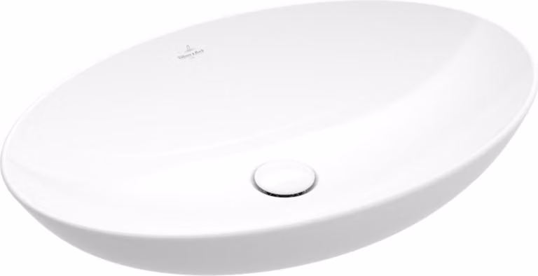 V&B Lavabo da appoggio Loop& Friends 62x42cm, o Ü, P bla C+, ov., foro per rubinetto o