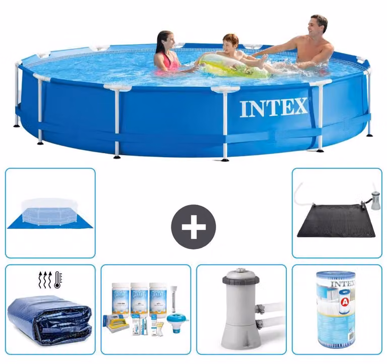 Piscina autoportante rettangolare - 366x76 cm - 7 pezzi - Modello S31592