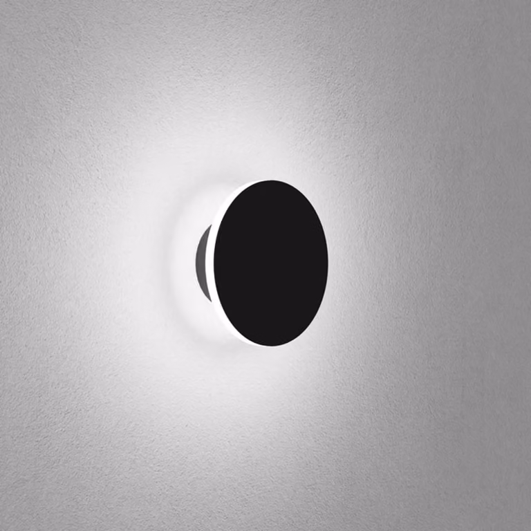 Egger Licht Applique da parete a LED Orbit, Nero, Soggiorno / Sala da pranzo, Alluminio, Moderno, Applique a LED