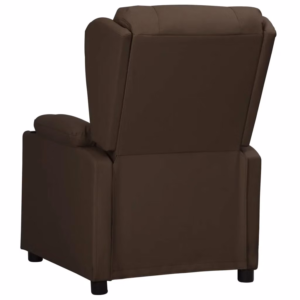 Poltrona Reclinabile Relax vidaXL in Similpelle Marrone con Braccioli e Regolazione Manuale – 2