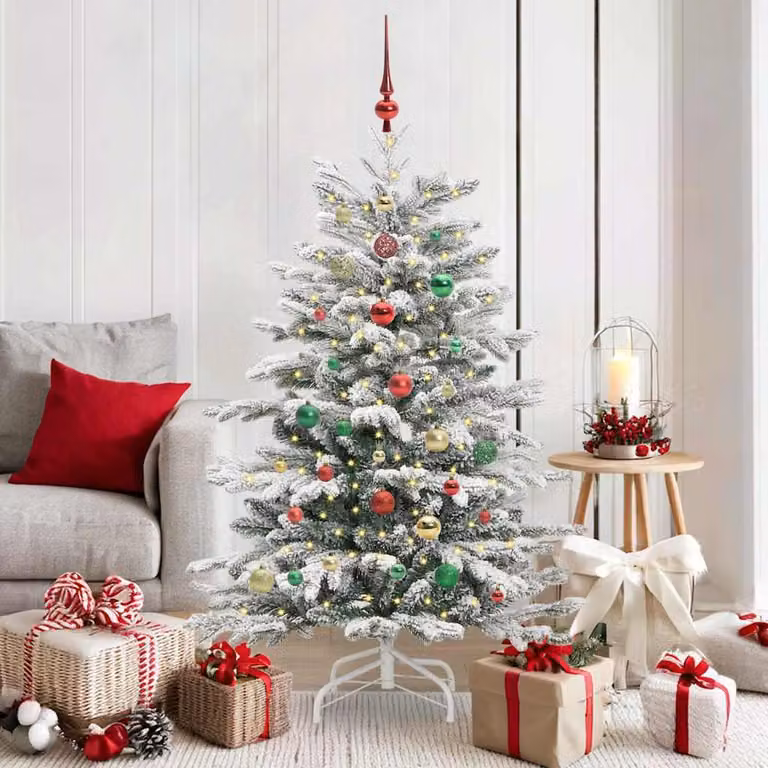 Maison Exclusive - Albero di Natale artificiale pieghevole, bianco, 150 cm, in PE e PVC