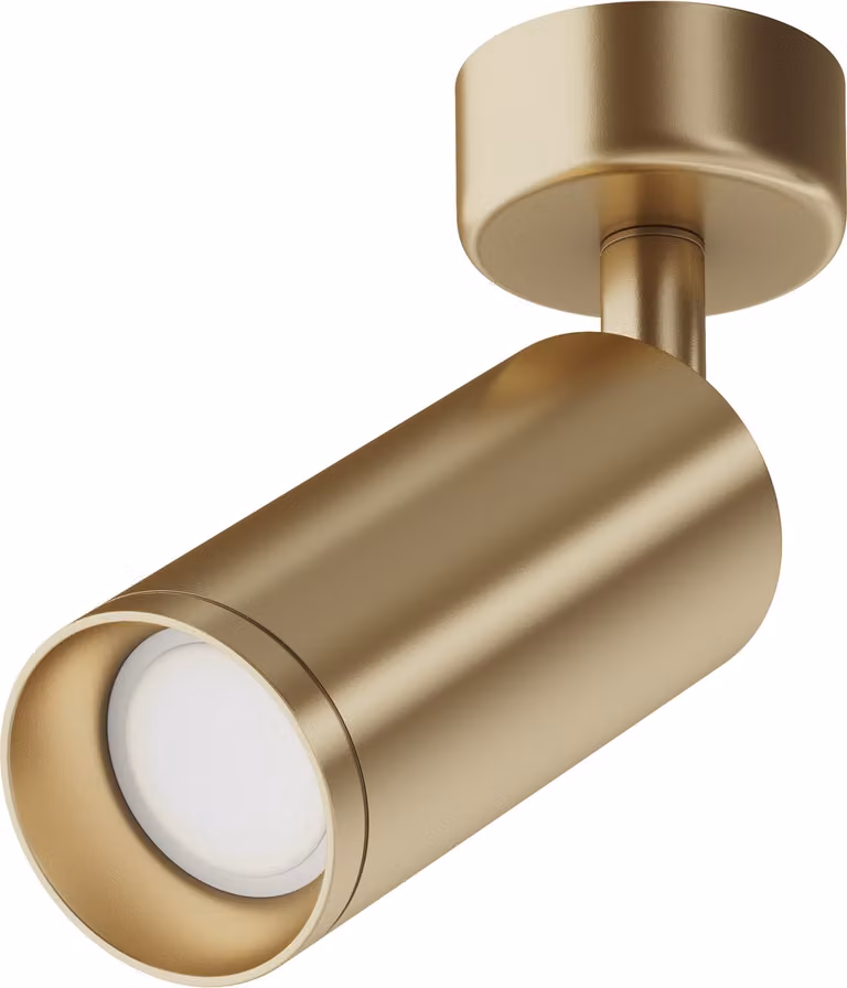 Plafoniera Maytoni Fokus, a 1 luce, ottone, alluminio, dimmerabile, GU10