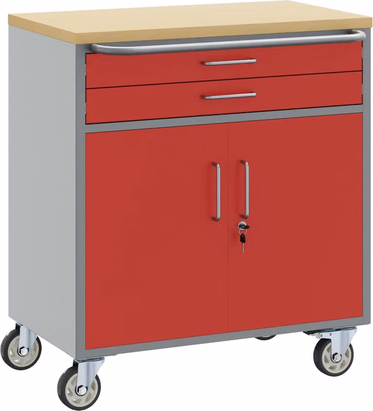 Mobile da lavoro 2 pcs Nero e Grigio 100 x 55 x 85 cm