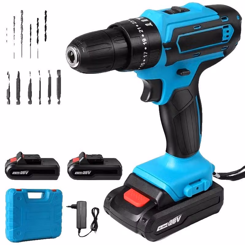 Trapano avvitatore a percussione, motore brushless, 25 livelli di coppia, modello F-2, alimentazione a batteria