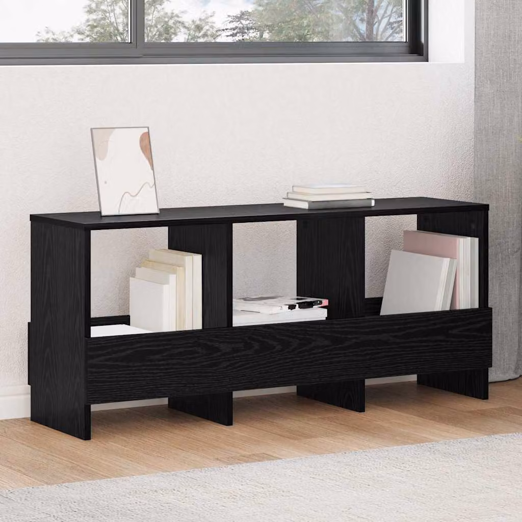 Scaffale per riviste vidaXL moderno in MDF colore nero L 102 cm x P 30 cm x H 45 cm