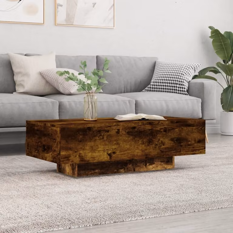 Maison Exclusive - Tavolino in rovere affumicato 100x49,5x31 cm Materiale ligneo