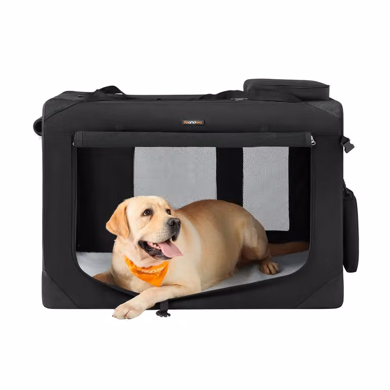 Trasportino per Cane in Tessuto, Nero / 102 x 69 x 69 cm