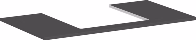 hansgrohe Xelu Q Console avec découpe au centre, 980x550, pour vasque à poser 500x480mm, polie, 54095910, 54095910