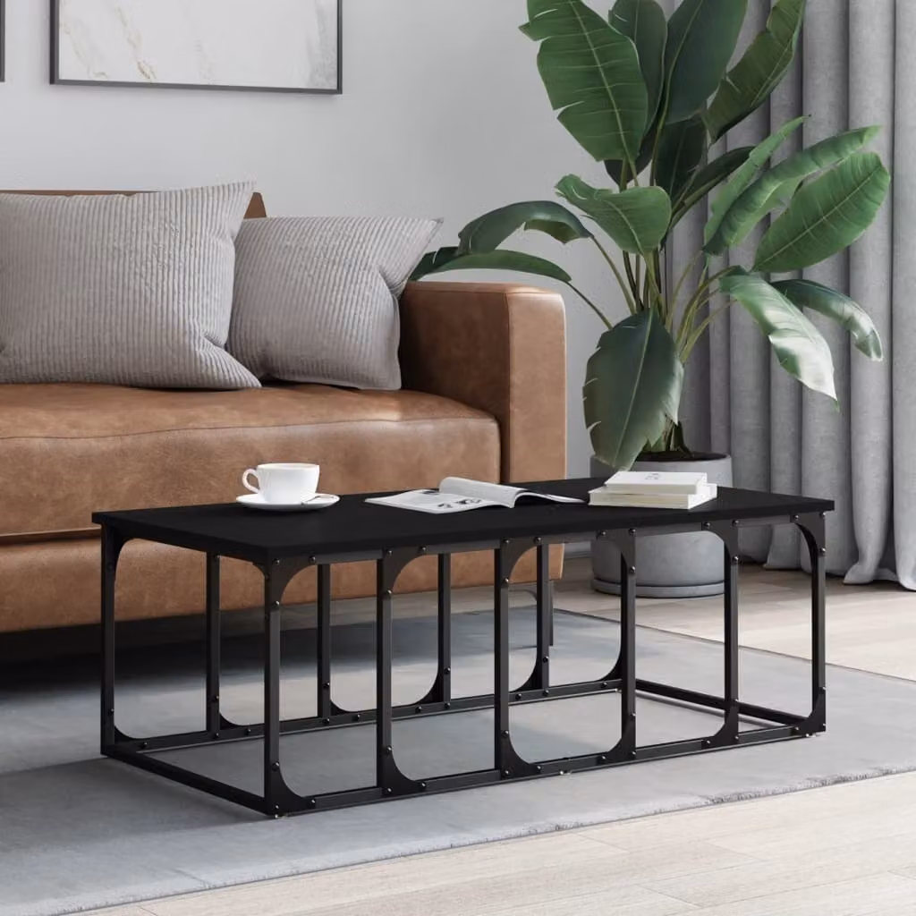 Maison Exclusive - Tavolino nero 100x50x35,5 cm Materiale ligneo
