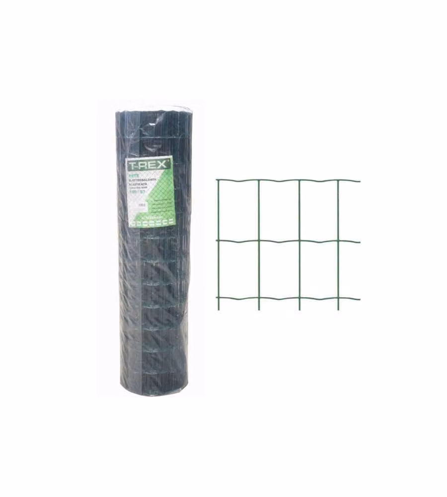 Rete Rex Trex rivestita in PVC verde con doppia barra in acciaio, L: 100 cm, H: 180 cm
