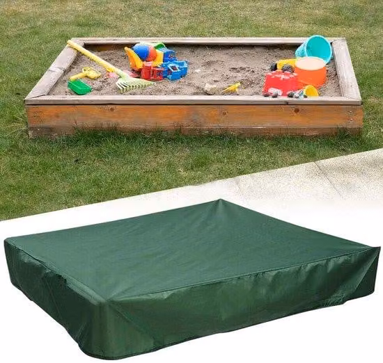 Ibenzoa® Copertura multifunzionale per sabbiera, resistente all'acqua, 150 x 150 cm – Tessuto Oxford, protezione da pioggia, polvere e animali, confezione singola