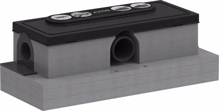 hansgrohe AXOR Drain corps de base pour caniveau de douche, installation standard, 01005180, 01005180