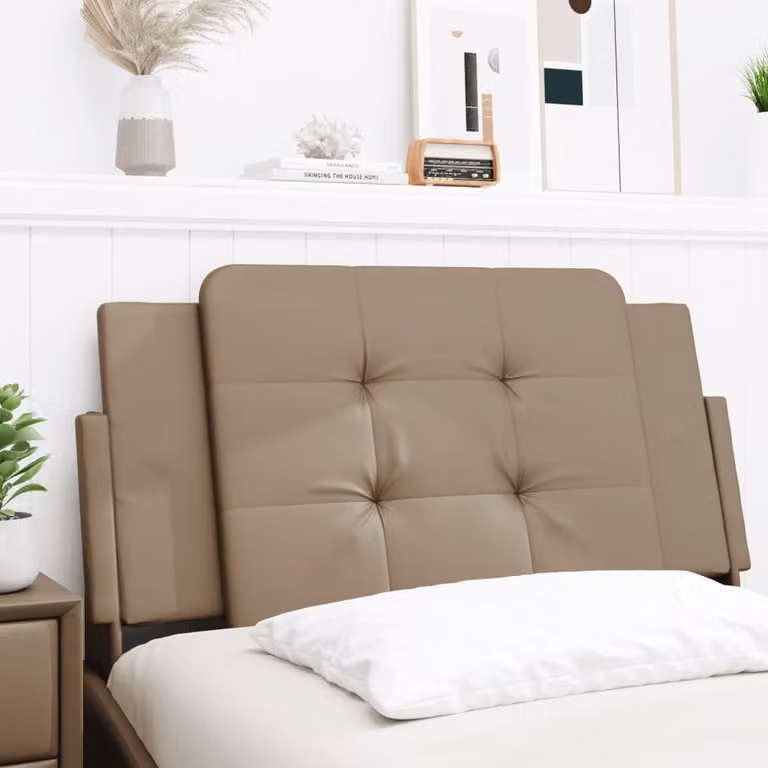 Testiera per letto imbottita vidaXL Zadar in similpelle color cappuccino, L: 100 cm