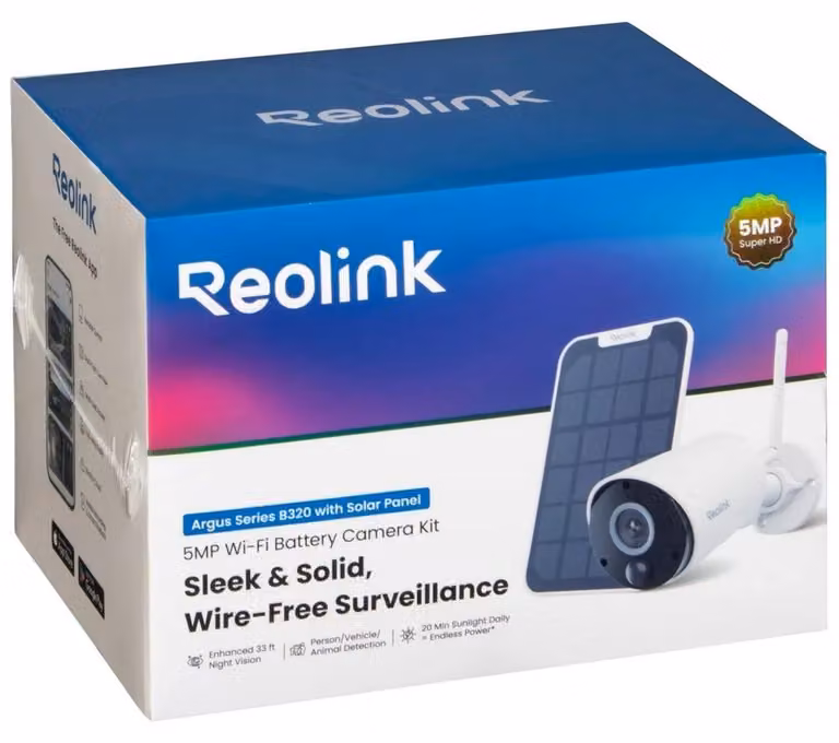 Reolink Argus Eco B320 con pannello solare, risoluzione 5MP