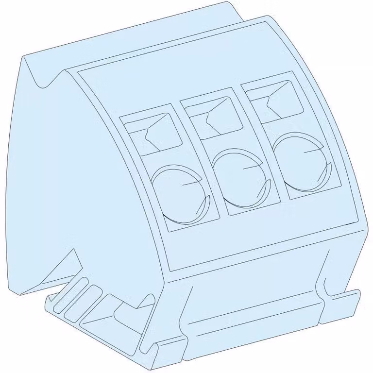 Schneider Electric PrismaSeT-P, Linergy TB, blocco di messa a terra, 3x16 mm², lunghezza = 37 mm, (4 pezzi) LVS04215