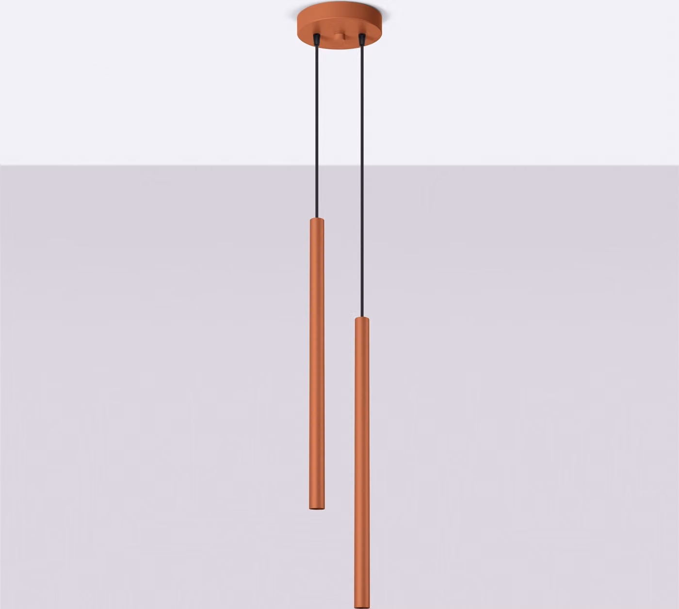 Lampada a sospensione VELINO ocra-rossa 2xG9x8W in metallo, dimensioni: 104x15x15 cm, IP20, Pure Lume