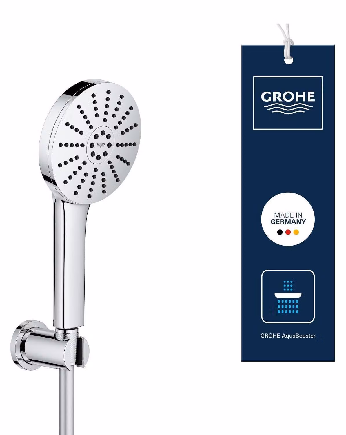 Set di rubinetti manuali da 120 mm, 3 tipi di getto, cromato, 6,3 litri/minuto