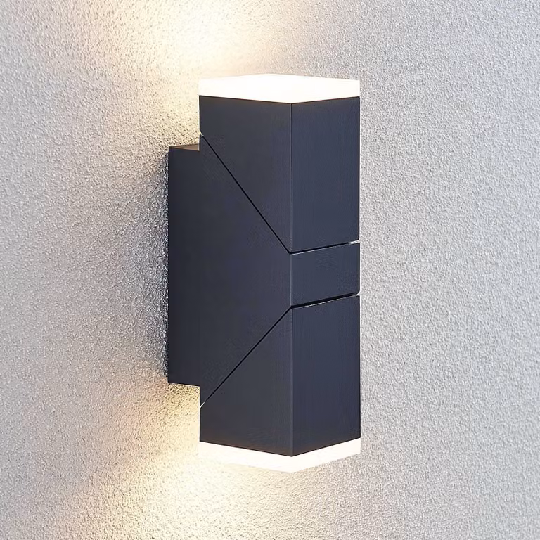 Applique da esterni a LED Sally Lindby, Nero, Alluminio, Moderno, Applique LED da esterni