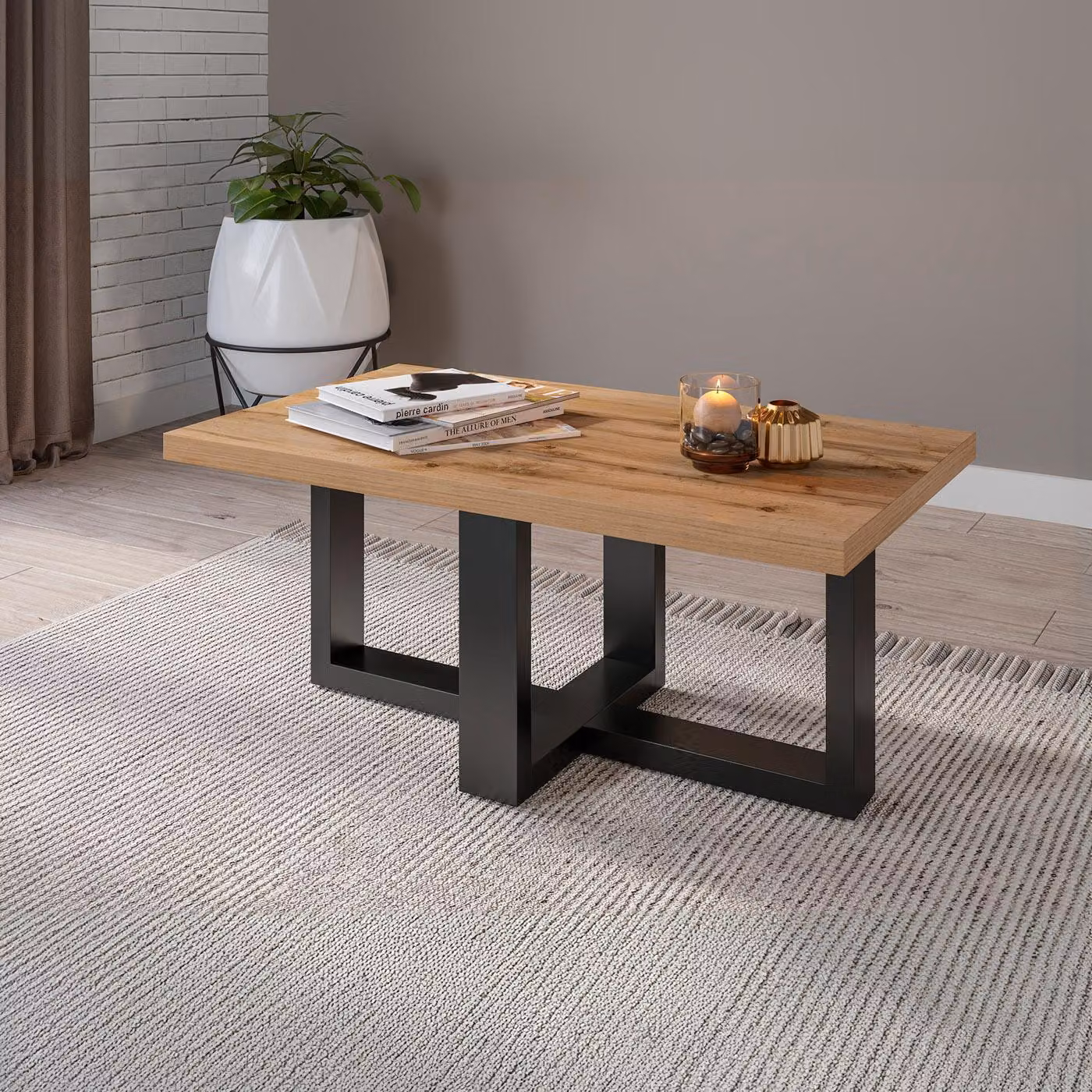 Tavolino DENALI - Rovere Wotan / nero