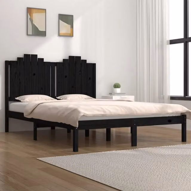 Giroletto VIDAXL in legno massello di pino nero con doghe fisse, L/P: 200 x 200 cm – 1
