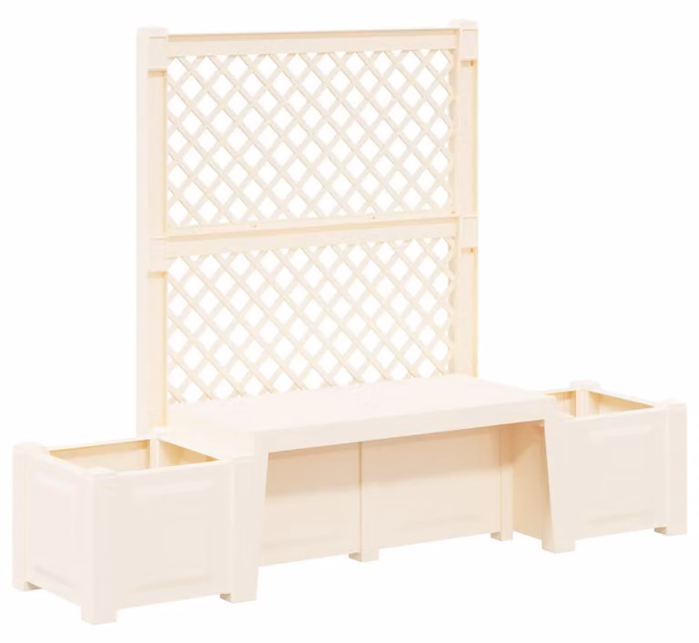 Panchina da Giardino Kopenhagen Bianco 173 x 49 x 135,5 cm PP