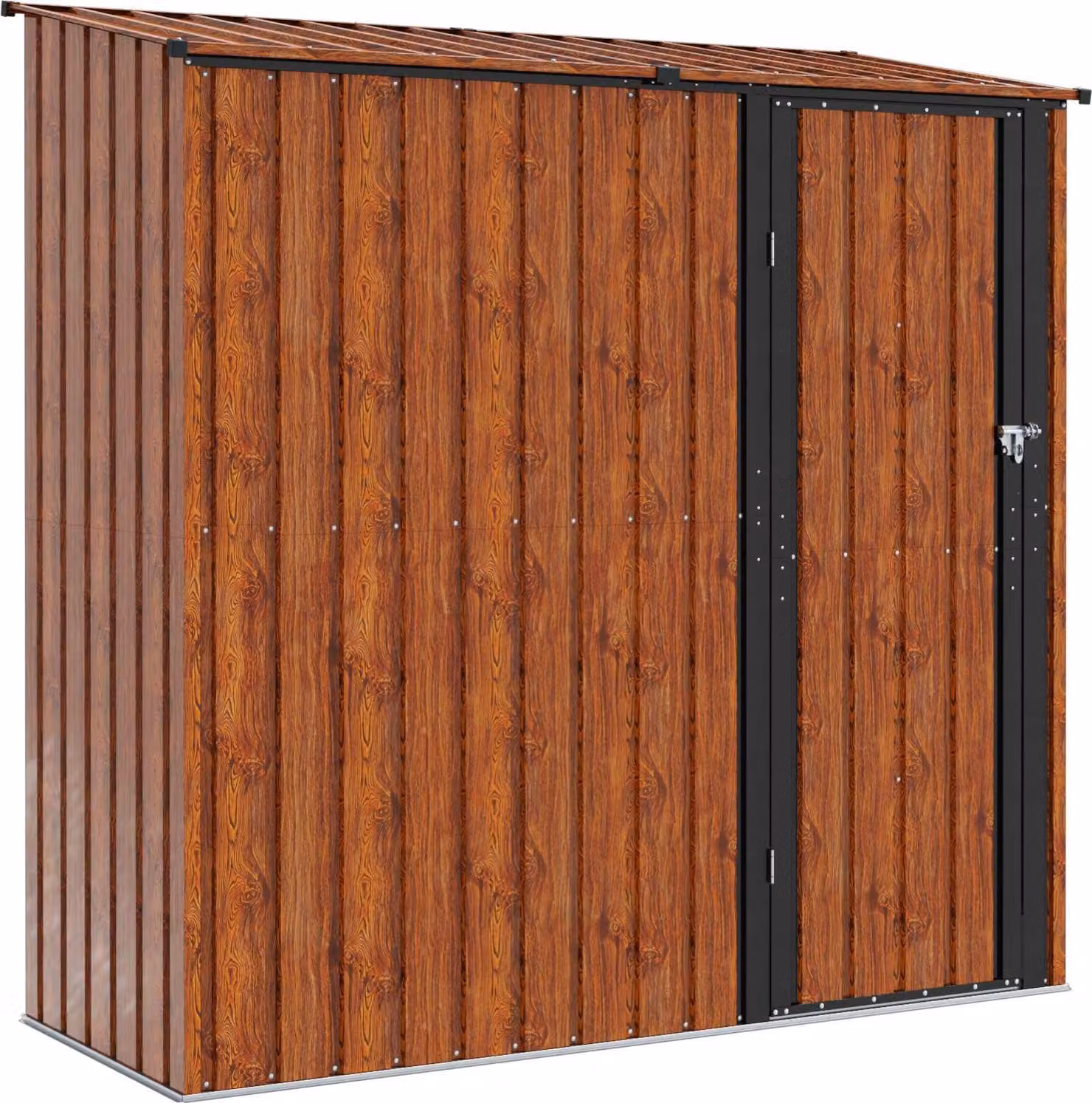 Casette da giardino Marrone 203 x 85,5 x 200 cm Metallo