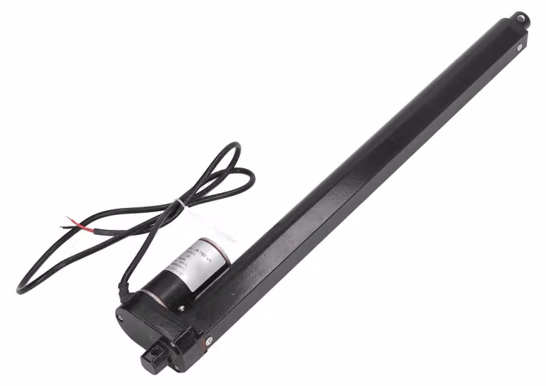 Attuatore lineare 24 V, 1000 N, corsa 400 mm, silenzioso, colore nero