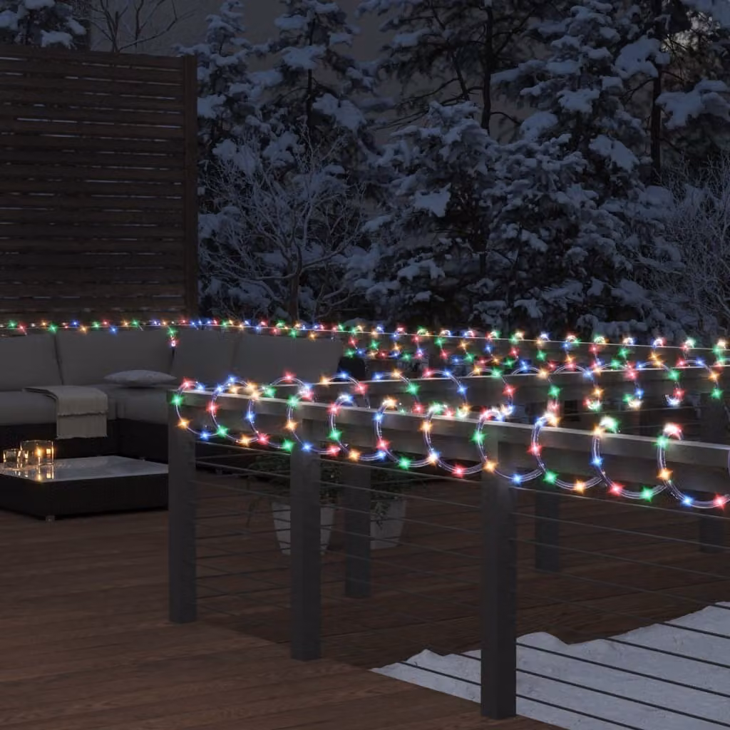 The Living Store Luce di corda 240 LED Multicolore 10 m PVC