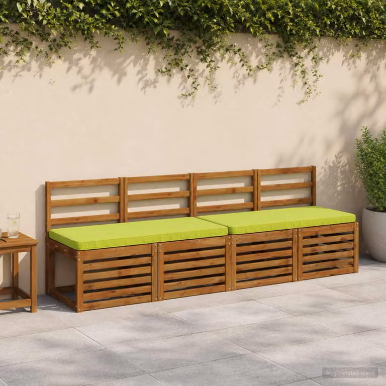 Cuscino per Panchina vidaXL VUGHT Verde in Poliestere con Rivestimento Rimovibile e Resistente ai Raggi UV