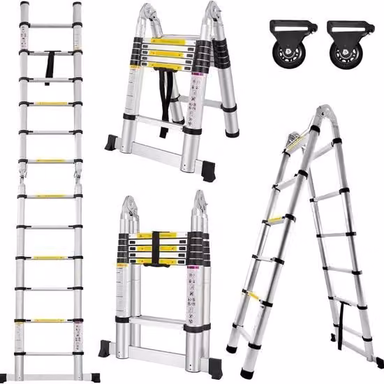 Scala Telescopica in Alluminio - Argento