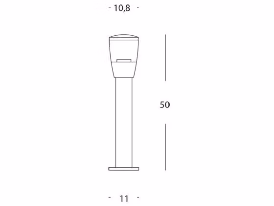 Lampada a paletto per giardino Livos Linea Torch colore grigio in alluminio con protezione IP44 – 2
