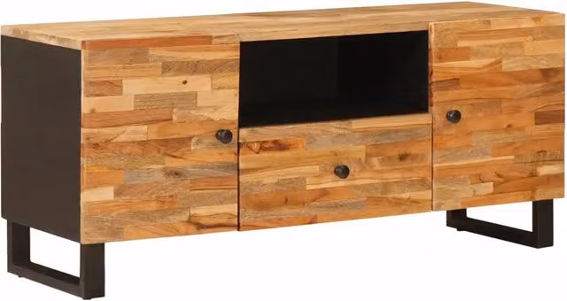 Mobile TV-Credenza in legno di mango massello marrone L: 105 cm, P: 33 cm, H: 46 cm