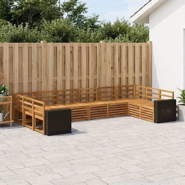 Set di divani da esterno 10 pz Naturale 3384900