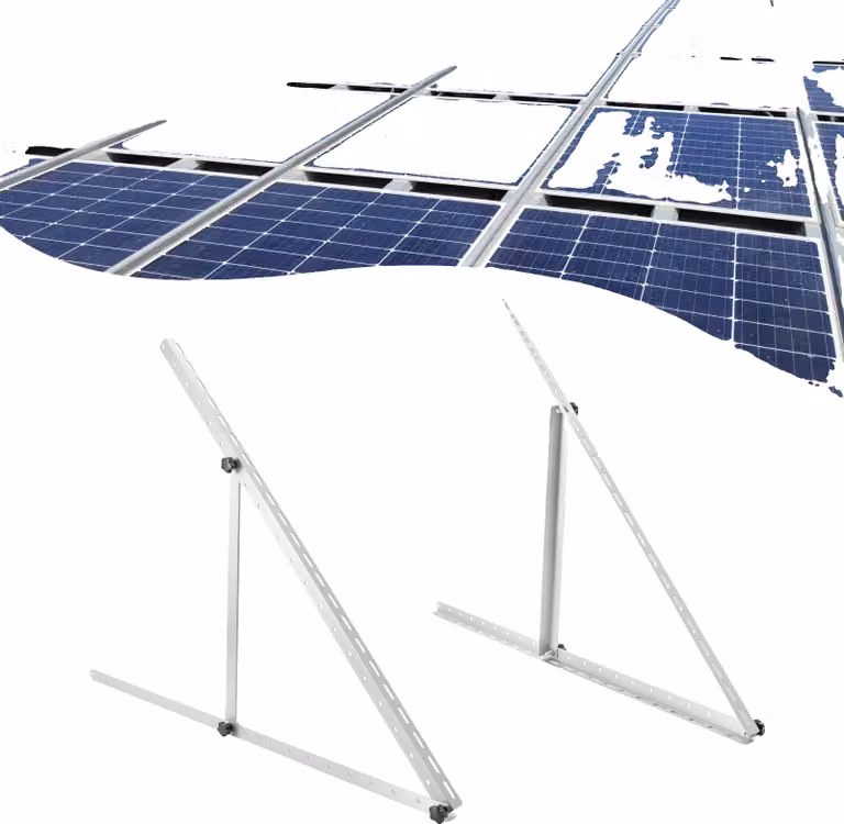 Supporto per pannello solare regolabile, in lega di alluminio resistente, angolo regolabile da 0 a 90°, design triangolare