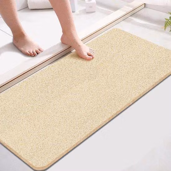 Tappetino antiscivolo per doccia, morbido, in PVC, 40x100 cm, beige, per vasca da bagno
