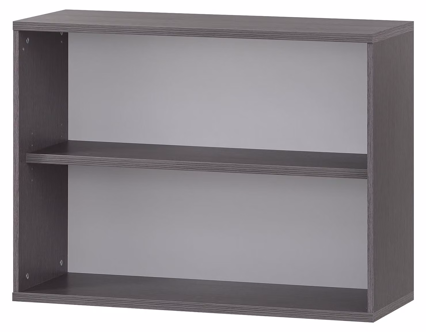 Scaffale moderno in legno, colore grigio, dimensioni 100 x 39,5 cm