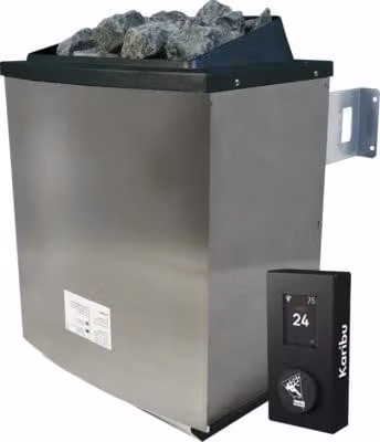 Stufa sauna Karibu da 9 kW con controllo esterno e Wi-Fi