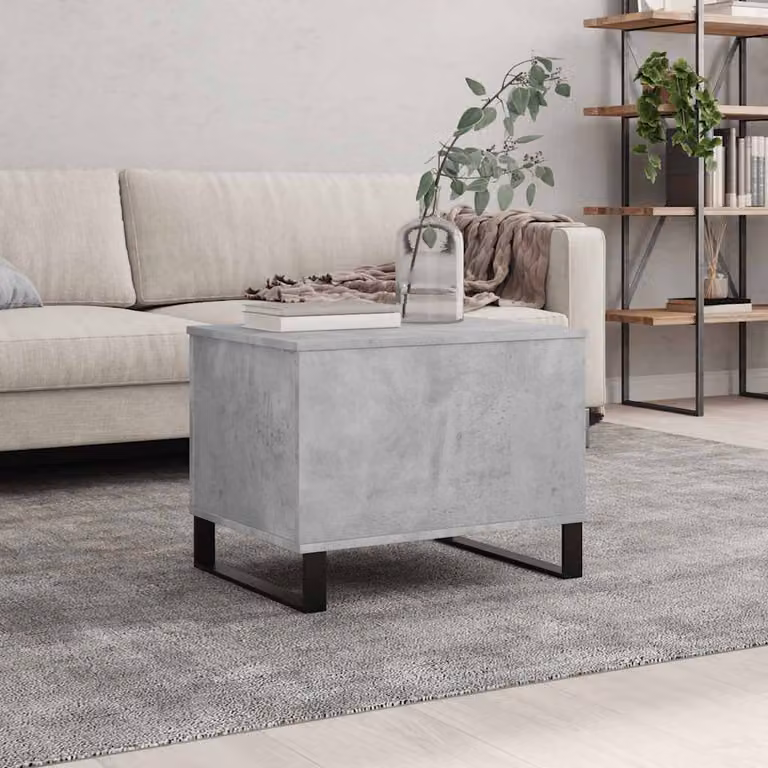 vidaXL Tavolino da Salotto Moderno Grigio con Meccanismo a Sollevamento L/P/H: 60 x 44,5 x 45 cm