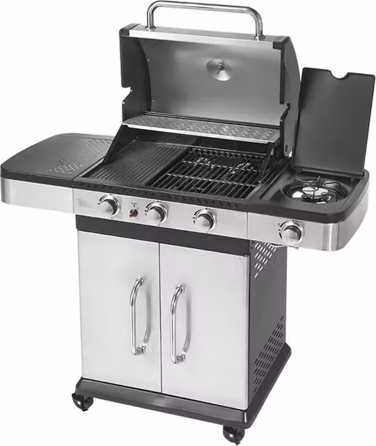 Barbecue a Gas Ompagrill Indianapolis 4 Titanium 120 X 60 X in Ghisa 138 cm