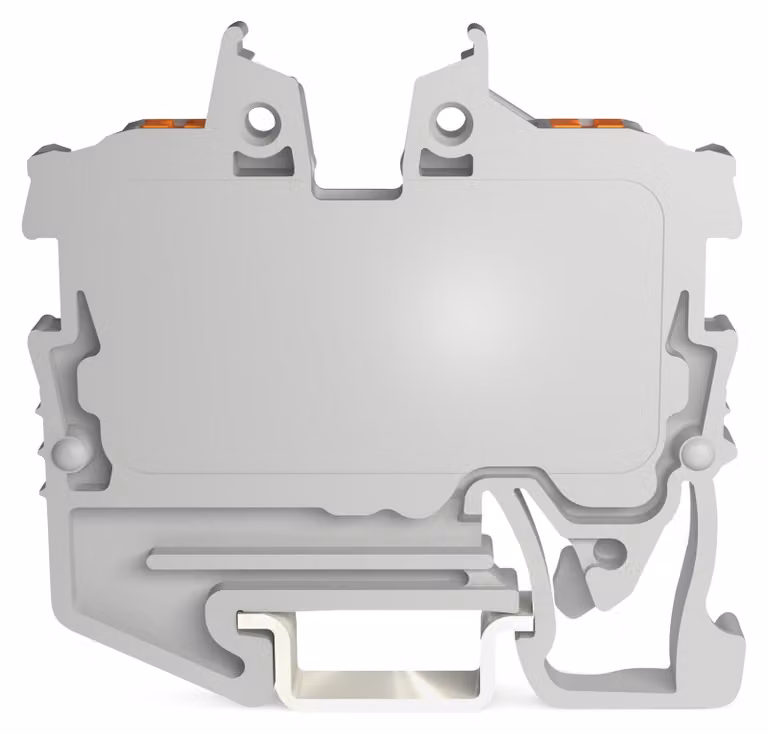 Morsetto passante mini a 2 conduttori WAGO; con pulsante; 1 mm²; grigio 2250-1201