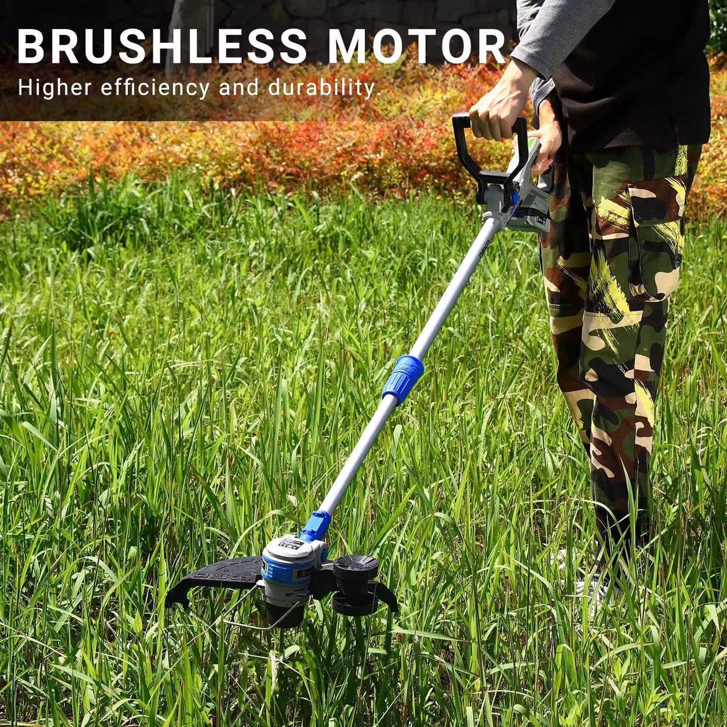Accu Grastrimmer - Tagliaerba - Debbricatore - Altezza regolabile - con accessori per la falciatura - Lunga durata
