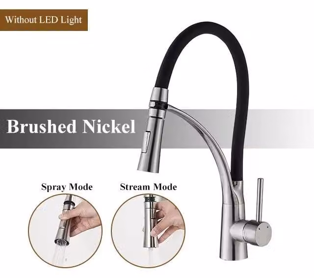 Rubinetto senza contatto - Miscelatore con sensore - Adatto per bagno e cucina - Montaggio a incasso - Acciaio inossidabile 304 - Monocomando a foro singolo - Acqua calda e fredda - Colore 26