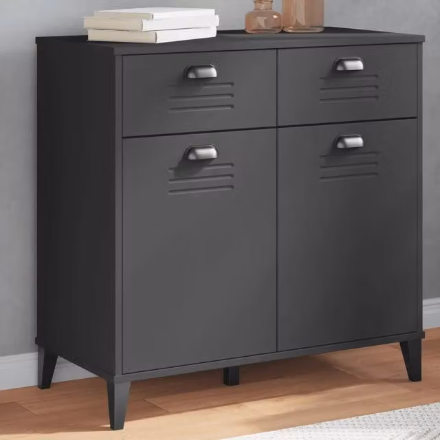 Credenza VIKEN vidaXL Antracite in Legno e Plastica L/P/H: 80 x 40 x 80 cm