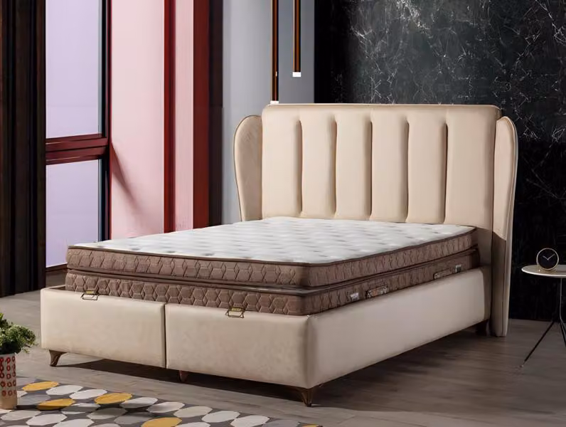 Luxuriöses Boxspringbett Elegantes Kopfteil für höchsten Komfort und Stil